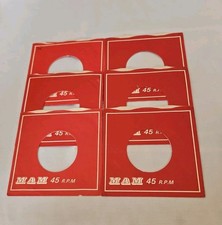 UK 45 RPM 7" RECORD SLEEVES CO. SLEEVE 6 PACK SEE PHOTO MAM Records SLV400