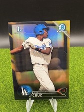 2016 Bowman Chrome -Oneil Cruz  Black & Gold Refractor Name Misspelled as Oneal 