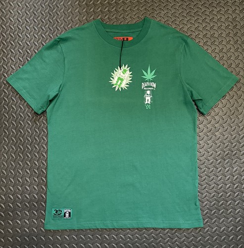 T-shirt uomo Death Row Records x Shoe Palace verde fumo uomo 30° anv. Grande nuovo - Foto 1 di 8