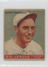1933 Goudey Big League Chewing Gum R319 Marty McManus #48 n8a