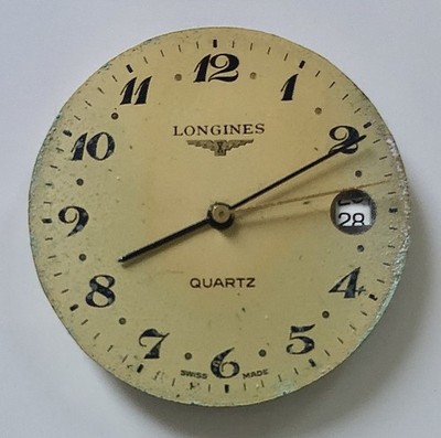 Longines Herren Quarz - Uhrwerk Eta 955112 funktioniert nicht + Kalenderzifferblatt.