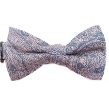 Ryan Seacrest Adjustable Pink  Blue Paisley 100 Silk Bow Tie