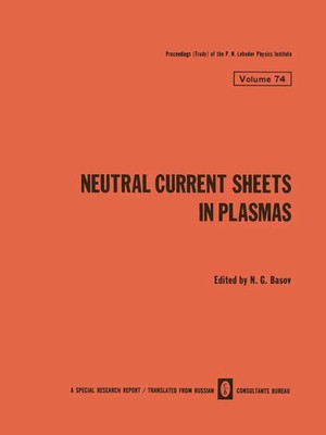 N. G. Basov | Neutral Current Sheets in Plasmas | Taschenbuch | Englisch (2012)