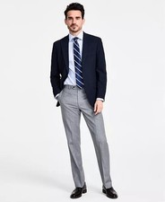 Michael Kors Mens Classic fit Sport Coat Blazer 42 R Navy Blue Solid