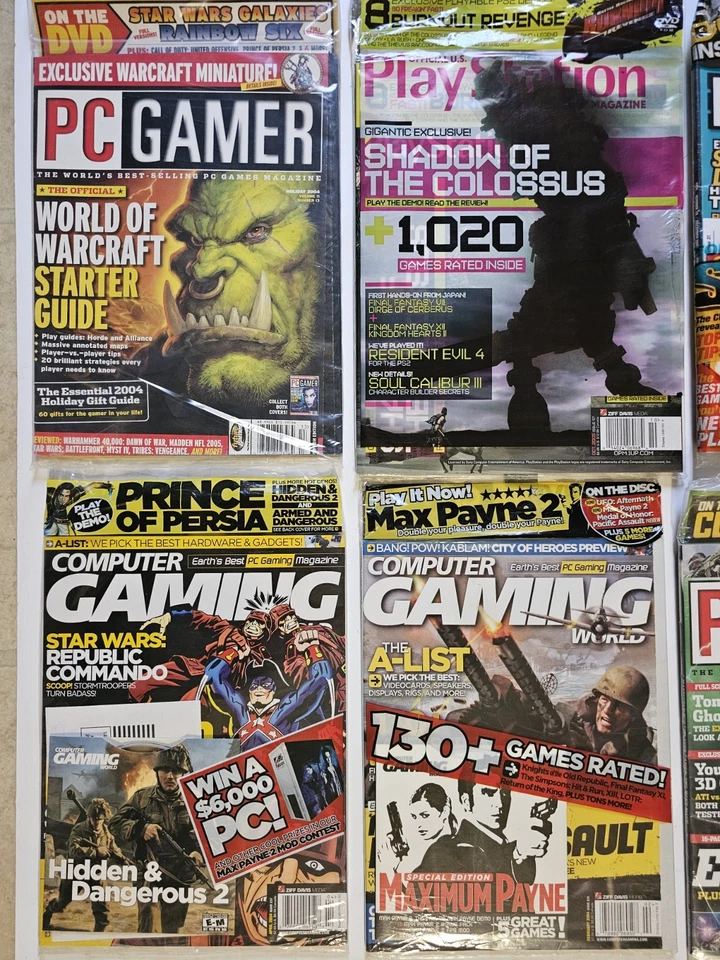 Lot of 9 PC Gamer, PlayStation, PSM, Computer Gaming Magazines w/ Game Discs NEW - Image 2 of 4
