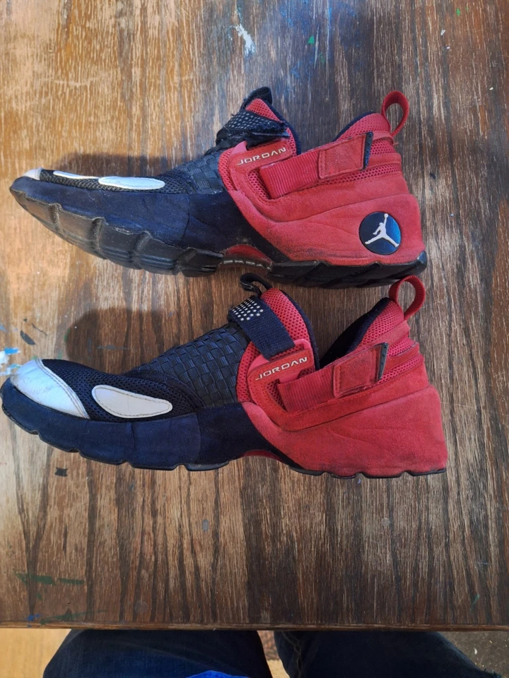 2006 Nike Air Jordan Trunner Lx Masculino Tamanho Varsity Vermelho/Preto-Branco Vintage - Imagem 3 de 4