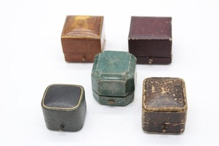 T x5 Antique Jewellers Ring Boxes Inc Chatham Wolverhampton Etc