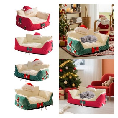 Katzencouch Katzensofa Weihnachtsdeko bequem kratzfest weich rutschfest warm