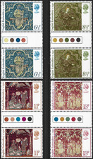 1976 Sg 1018/1021 Christmas Traffic Light Gutter Pair MNH