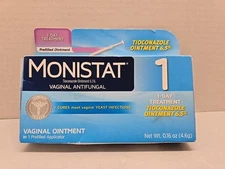 Monistat 1-Day Vaginal Antifungal Treatment Prefilled Ointment 6.5% Exp 08/26!