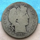 1895 S Barber Half Dollar Good Silver Coin - low mintage