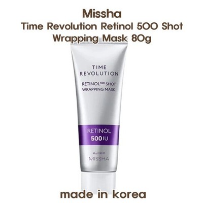 Missha Time Revolution Retinol 500 Shot Wrapping Mask 80g Made in Korea