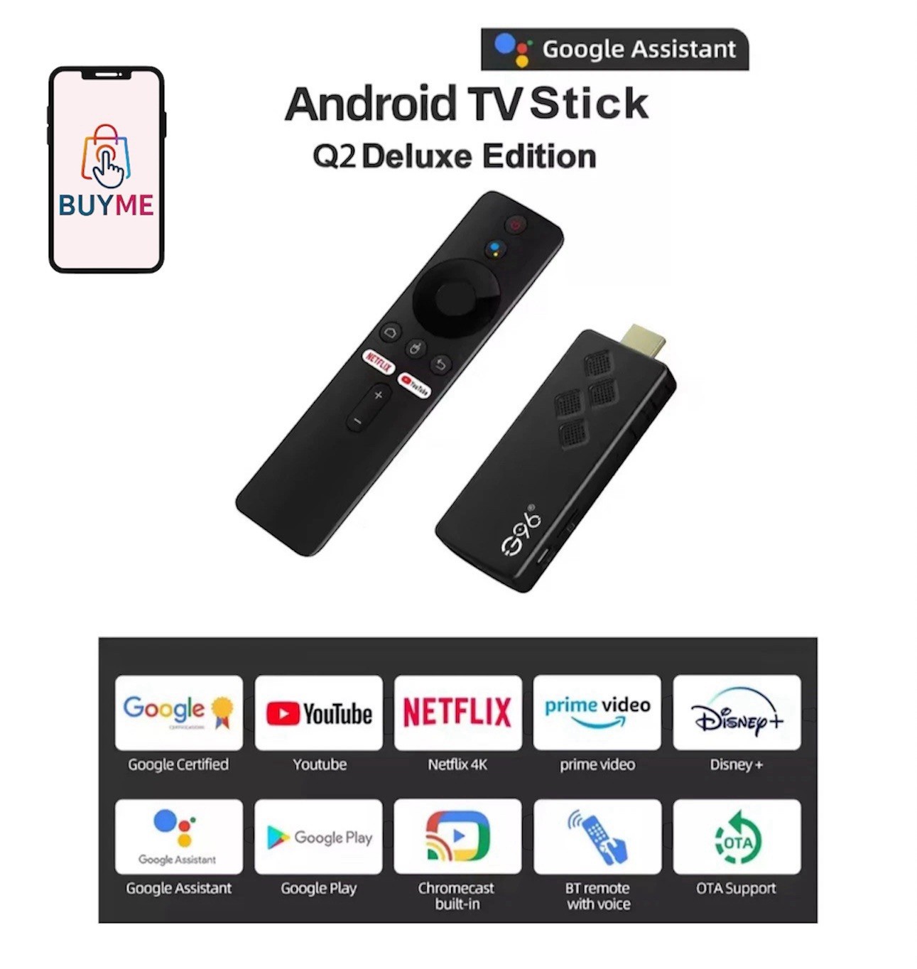 G96 Smart TV Stick Android 13 4K High Performance Streaming Device-image