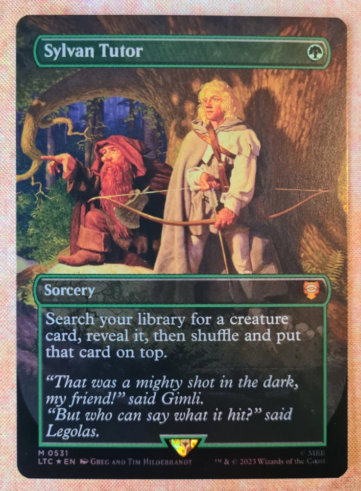 MTG - Sylvan Tutor - Silver Foil - Hildebrandt Art - Lord of the Rings - Magic - Image 2 of 3
