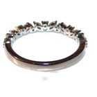Diamond Ring 0.38 ct 18K White Gold Half Eternity Marquise Round Fine Jewelry — photo 4