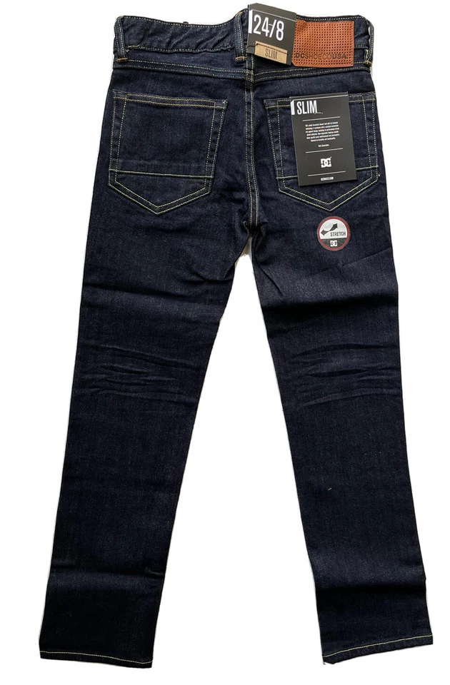 DC Shoes Niños Trabajadores Pantalones Ajustados Talla 24 (8) Caqui Algodón Elástico Patín Chino Foto 4 de 4