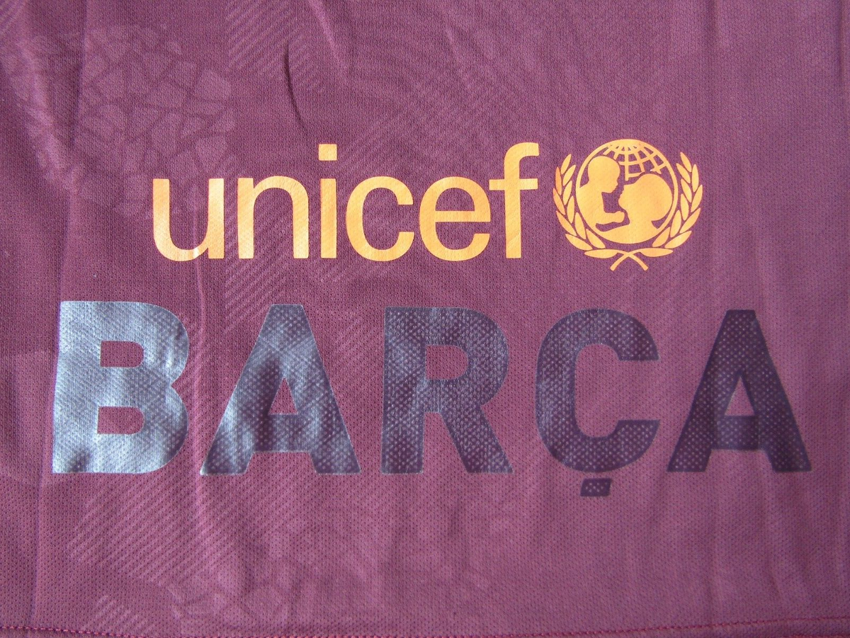 【未使用品・タグ付き】FC Barcelona 長袖 UNICEF Unicef FCB Barcelona Jersey Men's Large Crew Neck LFP Soccer