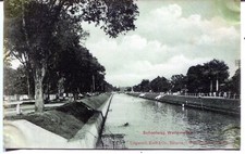 Indonesia Weltevreden Jakarta - Schoolweg old green tone G. Kolff & Co. postcard