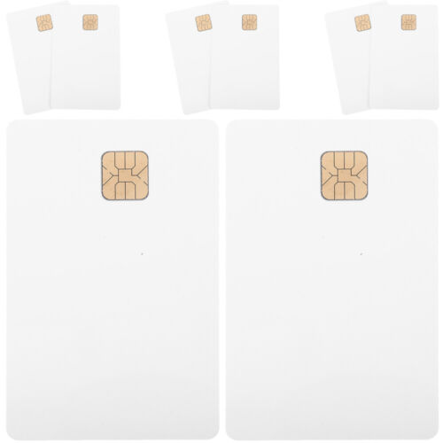 8pcs Blank Credit Cards with Chips White Credit Cards Ic Cards Pvc Blank Cards - Picture 1 of 12