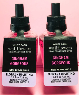 $$$AVE ~ GINGHAM GORGEOUS ~ 2PK WALLFLOWER BULB ~ Bath & Body Works ~SHIPS FREE!
