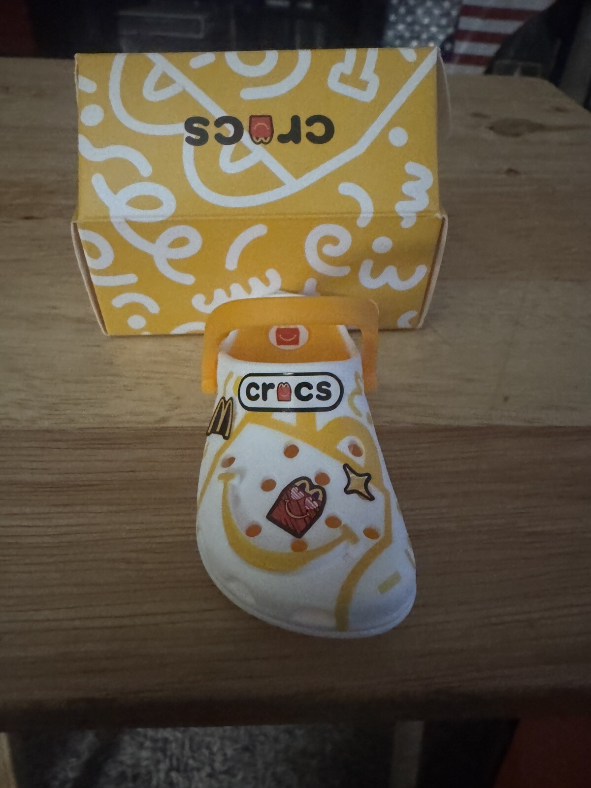 MCDONALD’S Happy Meal Toy, CROCS Keychain Yellow With McDonalds Symbol NIB