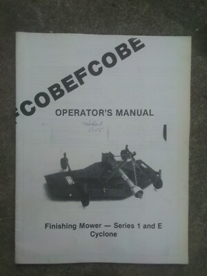 Rare Vintage Befco Finishing Mower Series 1 and E Cyclone Manual Rocky Mount NC