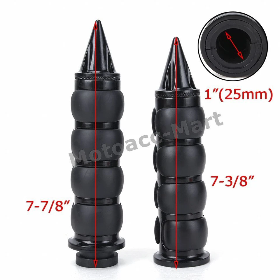 Empuñaduras negras para manillar de motocicleta acelerador 1" pico para Harley Softail XL883 Foto 2 de 4