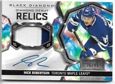 2020-21 Upper Deck Black Diamond NICK ROBERTSON Rookie Patch Autograph 36/49