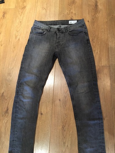 mens jeans size w32 l30 by denim co grey stretch skinny smart