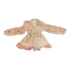 ZIMMERMANN Mercer Floating Playsuit Floral Size 0 AUS/UK 8 US4 IT 40 FR36