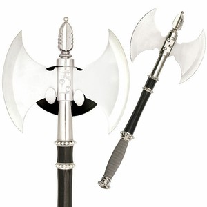 New 21 Medieval Viking Ornate Executioner Battle Double Axe W Display Plaque Ebay