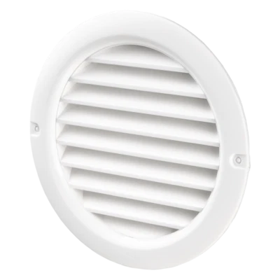 EASY ACT GMBH Griglia di ventilazione rotonda PVC 100mm bianca protezione insetti griglia di scarico griglia a parete mandata aria