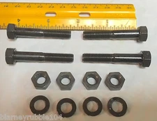 Harley 5/16”-24 x 1 13/16" Bolts w/ Nuts & Lock Washers x 4 OEM 068 Plain Head 