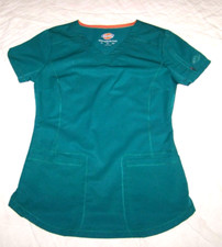 Women's Dickies Short Sleeve Scrub Top - DK730 - XXS - Green
