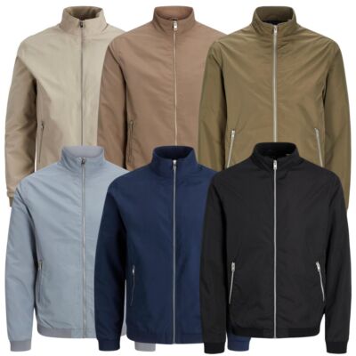Herren Bomberjacke Jack & Jones Rush Kragen neueste leichte Mantel S-2XL