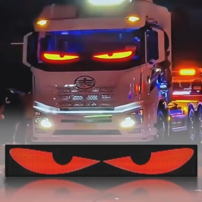 LED RGB Car Eye Sign Animation Matrix USB Panel DIY Programmable Bluetooth Pixel