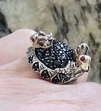 John Hardy WIDE Double Naga Dragon Head Black...