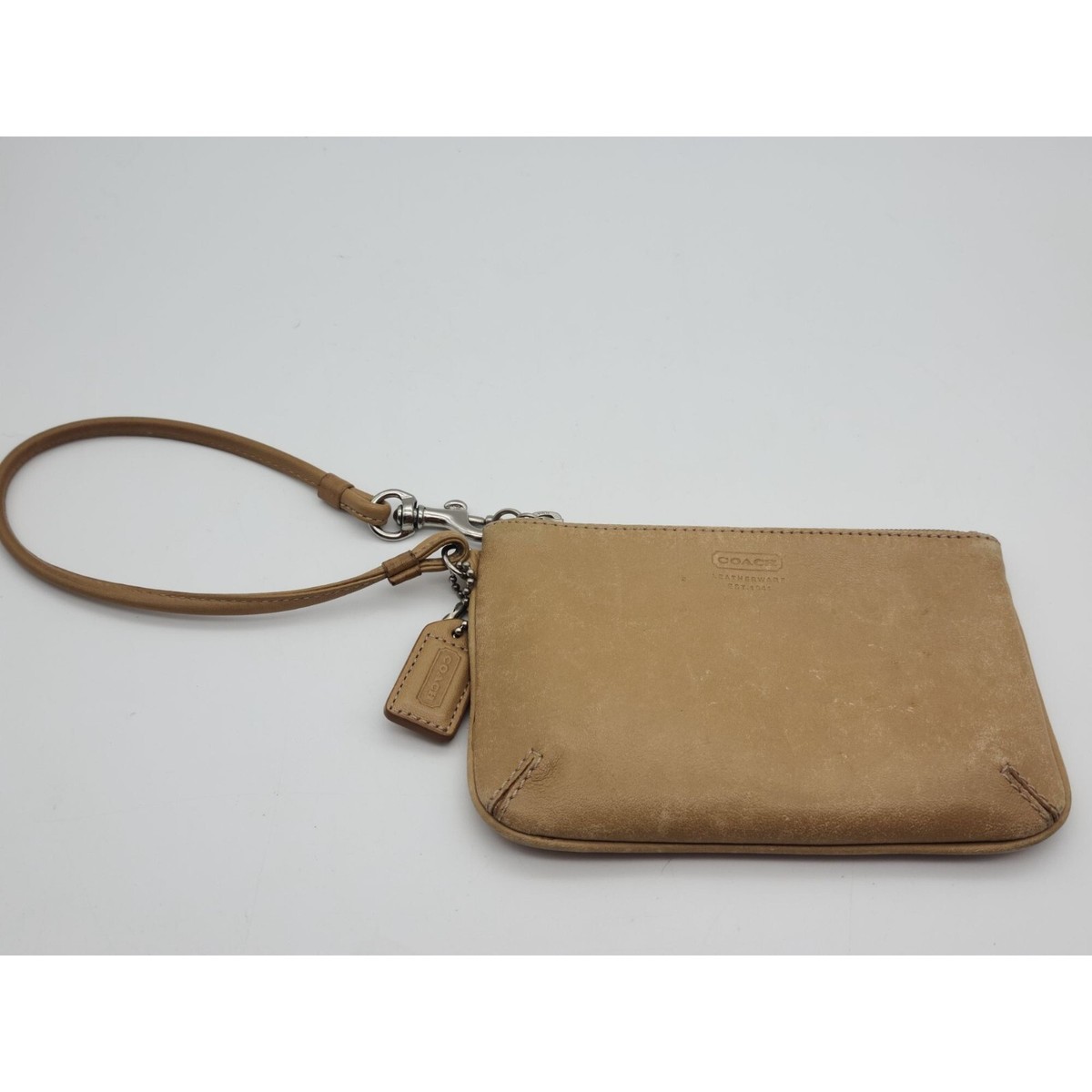 Coach Leather Vintage Wristlet Wallet Tan Brown Patina  display picture 1