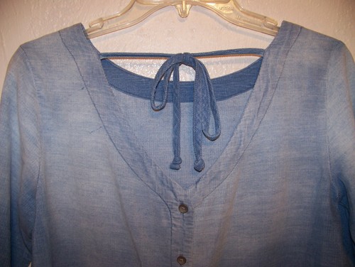 Cloth And Stone Blue Top Size Small Soft Corduroy Cotton - Picture 6 of 8