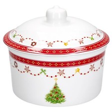 Weihnachtstraum Gebäckdose 960ml rund Porzellan Weihnachten Keks-Box Plätzchen