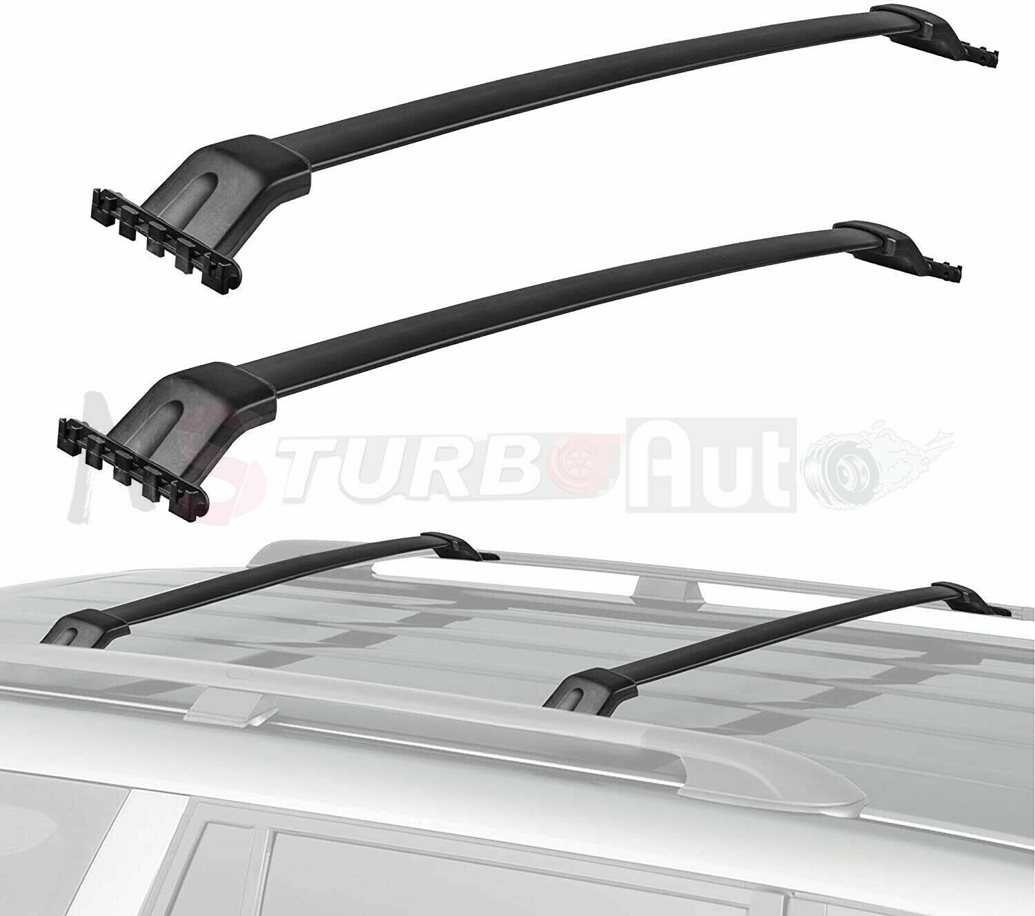2Pcs Fits for Honda Pilot 2009-2015 Aluminum Roof Rail Rack Cross Bars Crossbar