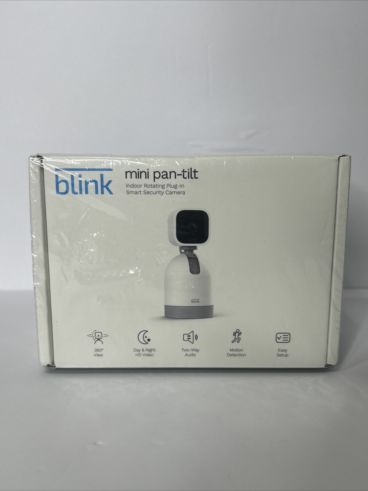 Blink Mini Pan-Tilt Camera Rotating Indoor Plug-in Smart Security Camera w Alexa