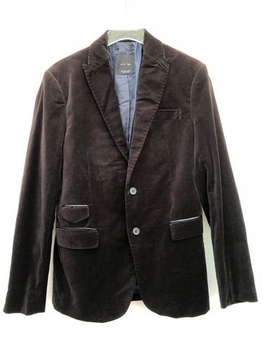 Blazer da Uomo Zara in velluto marrone Giacca Taglia Eur 50 USA 40 | eBay