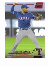 2022 Stadium Club Base Red Foil #94 Marcus Semien - Texas Rangers⚡️