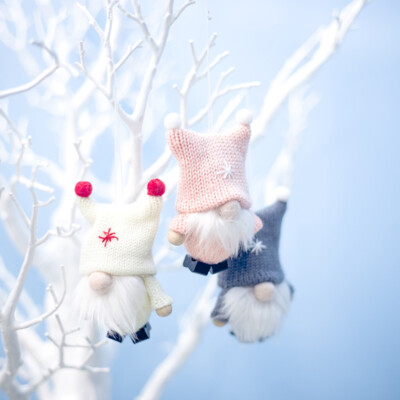 Hanging Gnomes Tree Scandinavian Christmas Tree Topper Christmas Ornament