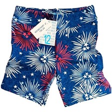 LuLaRoe Kids Size 12 Biker Shorts   Americana Collection  Navy Blue w/ Fireworks