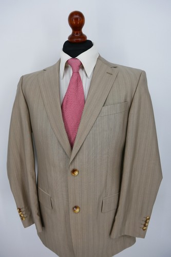 Pierre Cardin jacket size 48 virgin wool silk champagne black label excellent condition - Picture 3 of 9