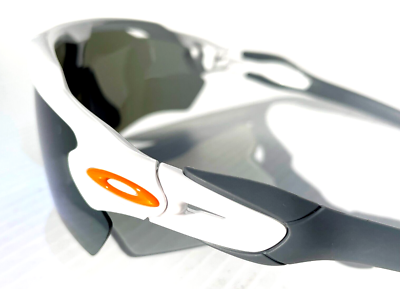 Oakley RADAR EV PATH White and Orange w POLARIZED Galaxy BLUE Lens