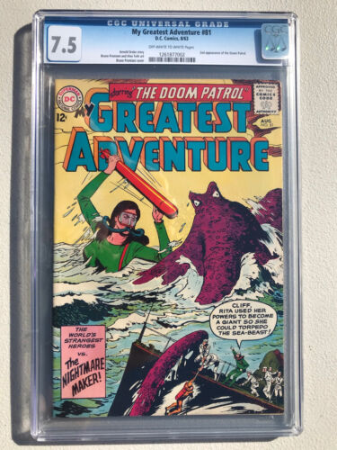 MY GREATEST ADVENTURE 81 - CGC VF- 7.5 - 2ND APPEARANCE OF DOOM PATROL (1963) - Picture 1 of 2