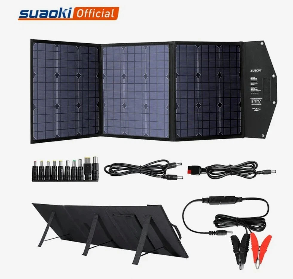 suaoki SCB-120 120w ソーラーパネル SUAOKI SCB-120 Portable Foldable 120W Solar 3 Panel Power
